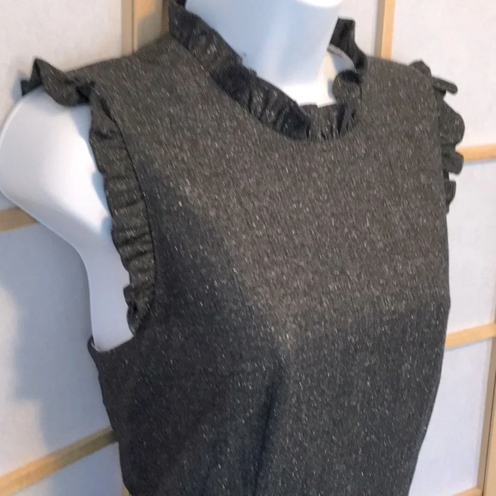 Rebecca Taylor Ruffled Herringbone Dress - Picture 3 of 11